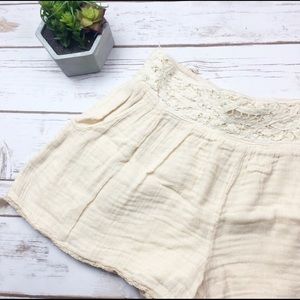 Cream Colored Free People Shorts